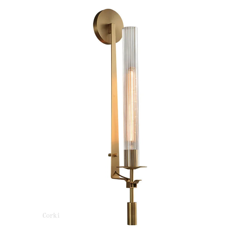 American Country Retro Brass Led Wall Lamps living room Foyer Hotel Bedroom Bedside Stairs Surface Mount Wall Light Luminaire