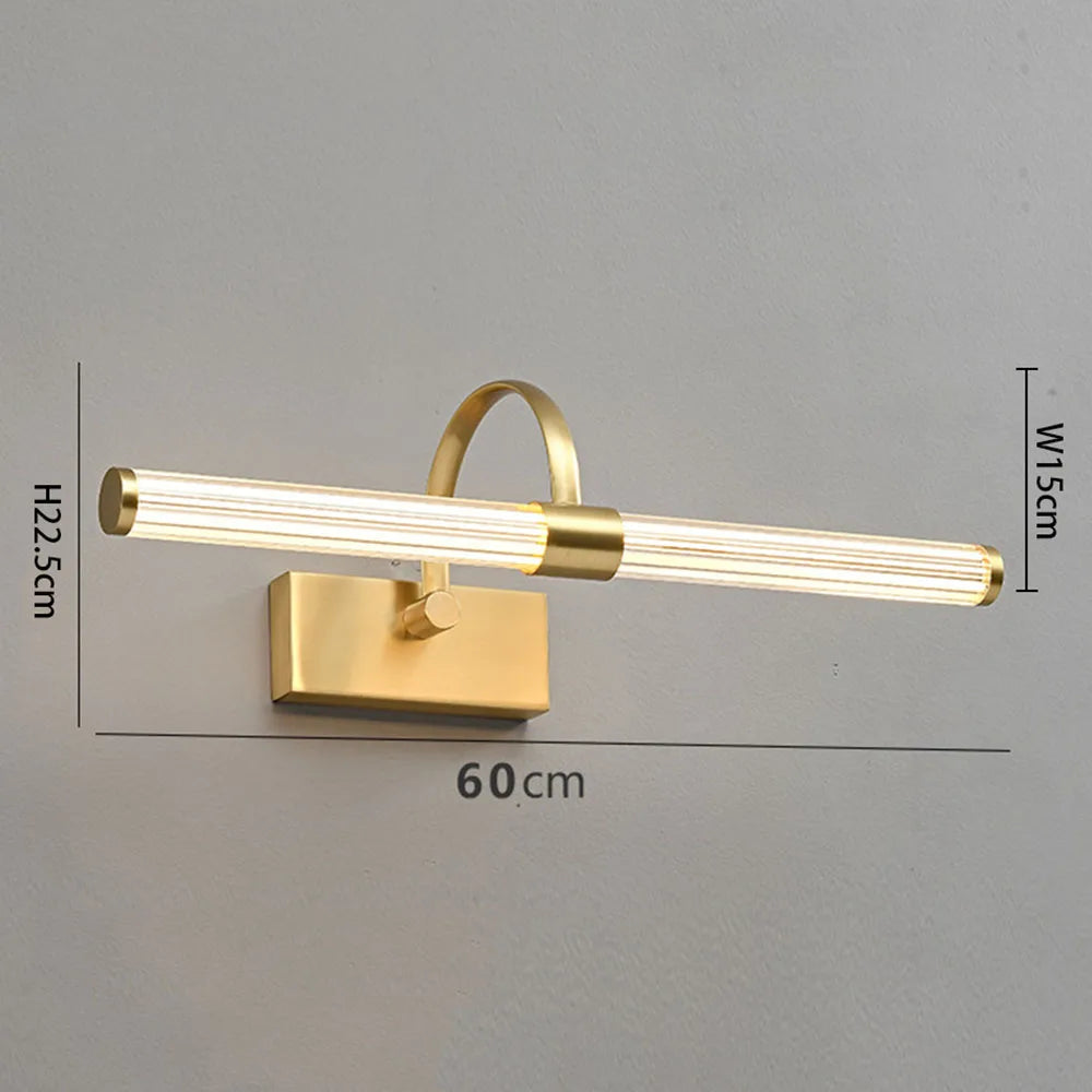 Copper Wall Sconce – Minimalist Modern LED for Bathroom, Bedroom & Bedside | Aurelle Veil by Evenlyr