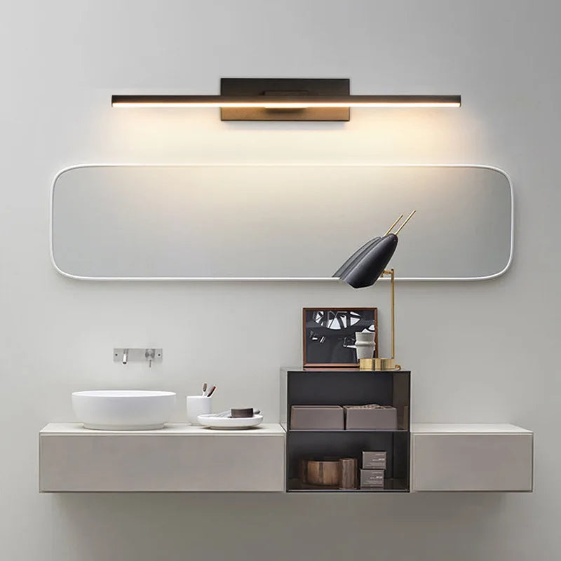 Designer Linear Wall Sconce – Modern LED Linear for Bathroom, Bedroom & Bedside | Aurelle Halo by Evenlyr