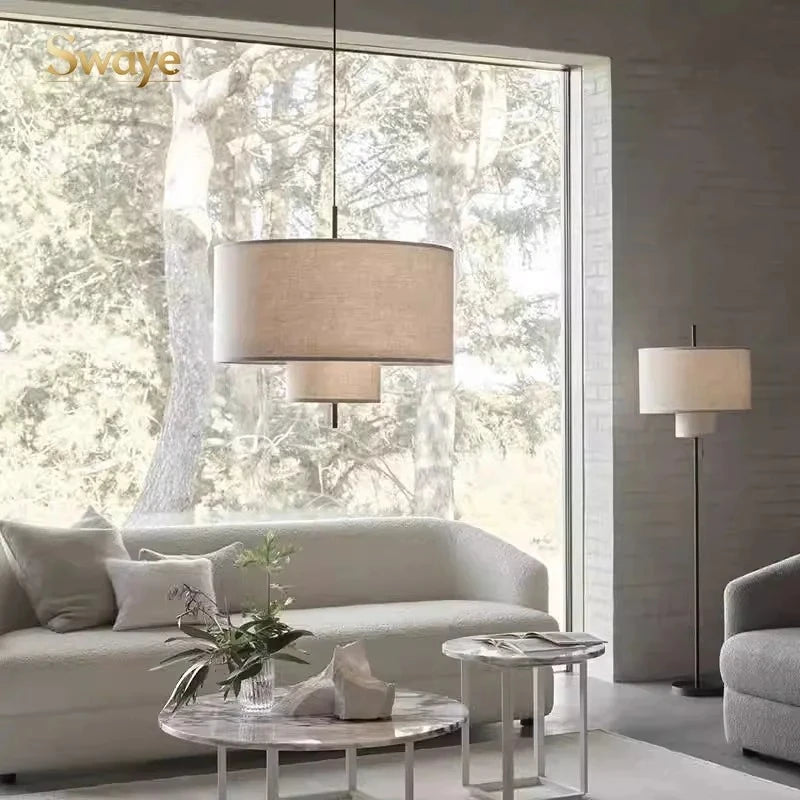 Fabric Chandelier – Wabi-Sabi Minimalist LED for Bedroom & Bedside | Elowen Dome by Evenlyr