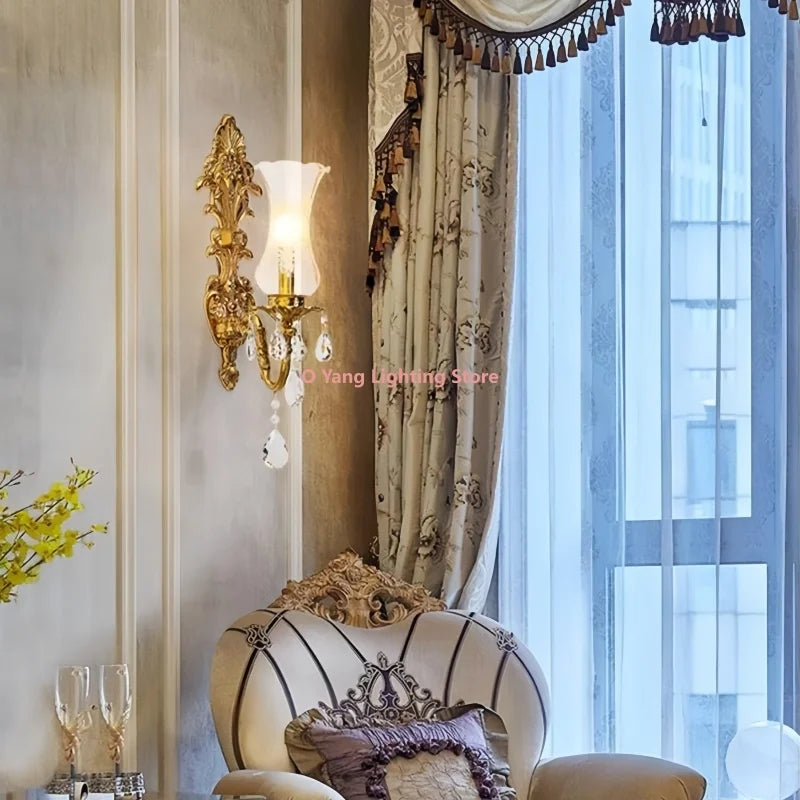 French Vintage Brass Wall Sconce – E14