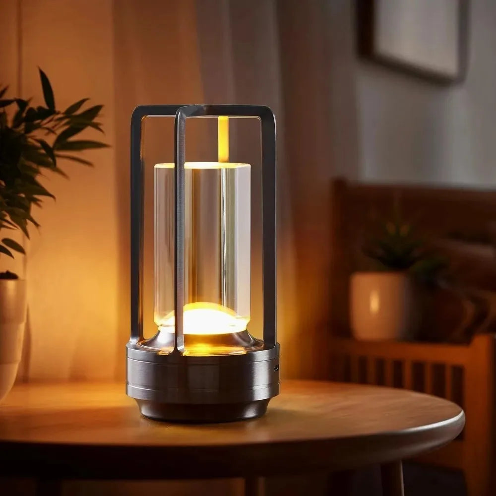 Black Modern Rechargeable Desk Lamp – product view