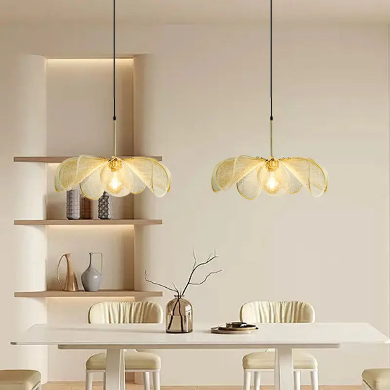 Fabric Chandelier – Wabi-Sabi Minimalist LED for Hotel & Hospitality, Restaurant & Café | Celia Orbit by Evenlyr