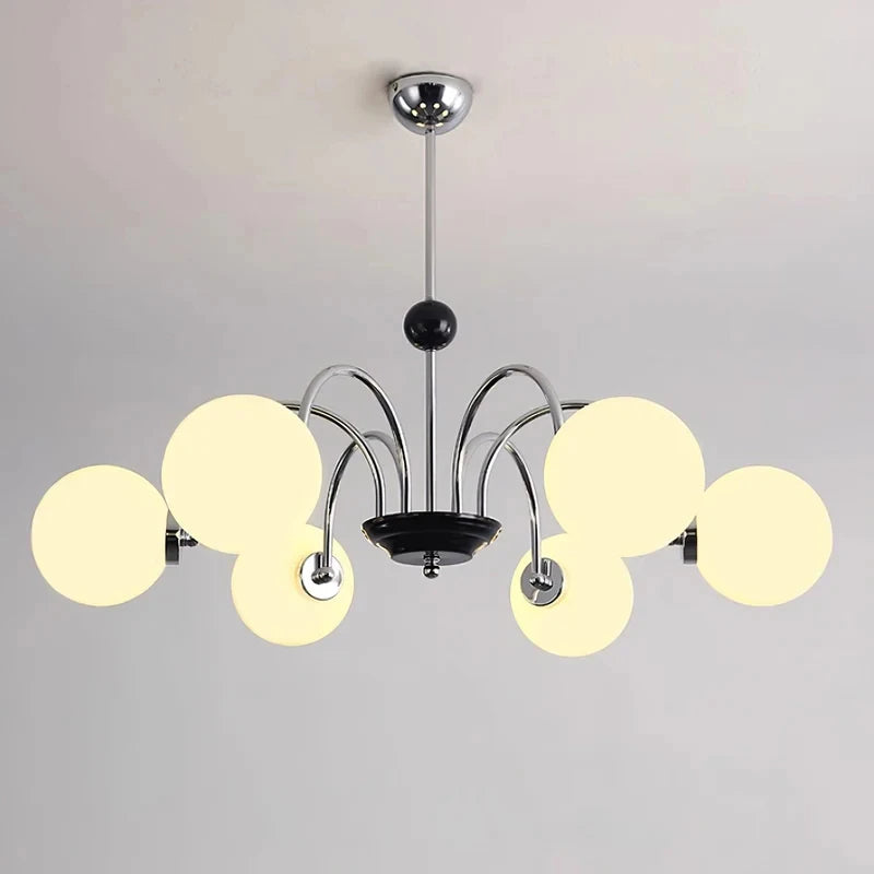 Glass Chandelier – Nordic Modern Multi-Light for Living Room, Dining Room, Foyer | Evanthe Arc by Evenlyr