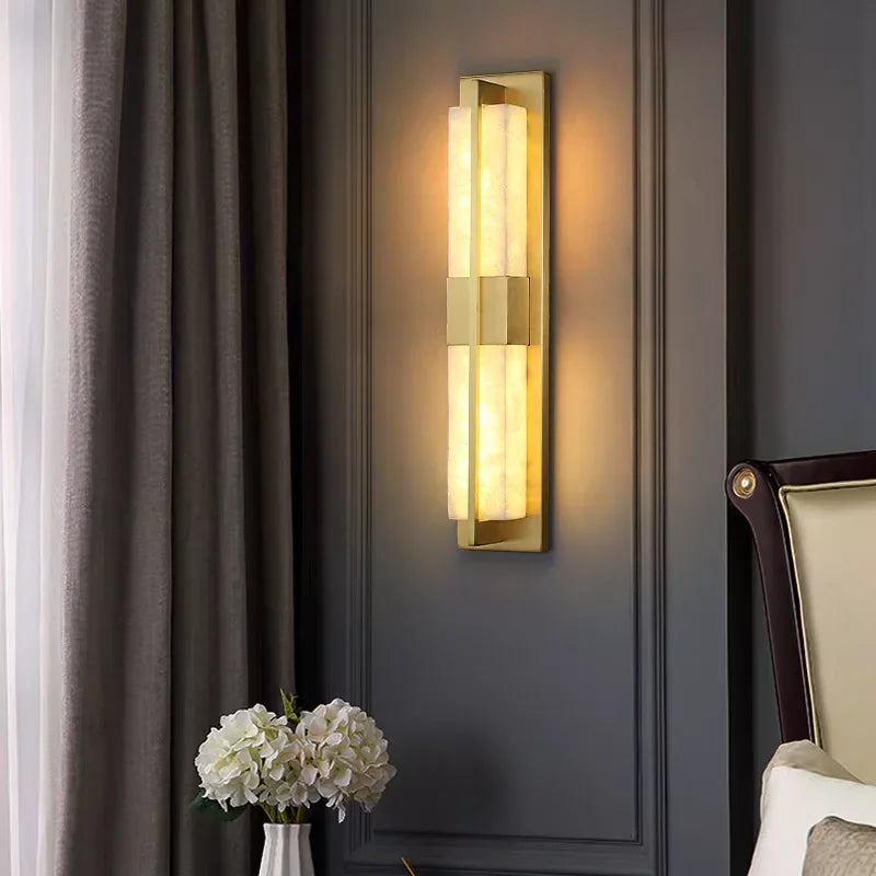 Fiore Veil Marble Wall Sconce – product view 2