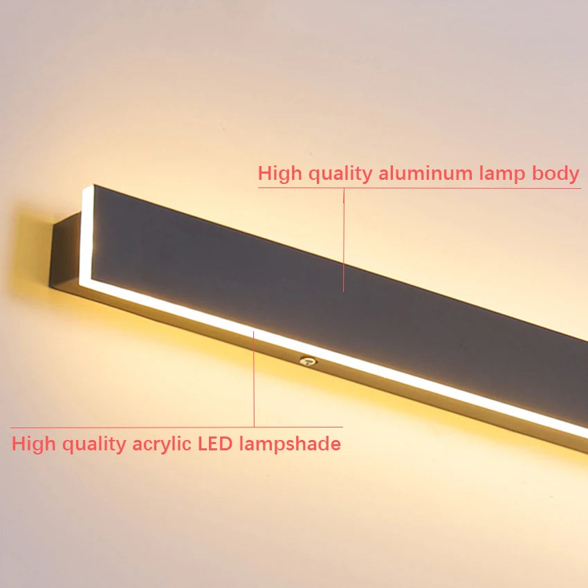 Ravena Aluminum Linear Outdoor Wall Light for Garden Wall – IP65 – detail view 5