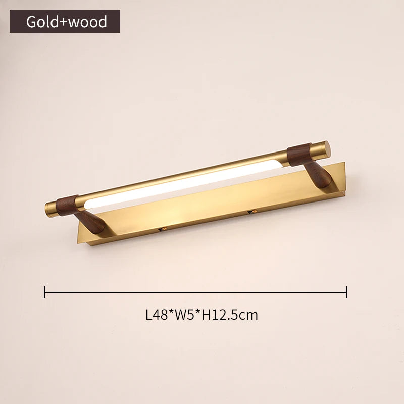 Copper Linear Wall Sconce – Modern LED Linear for Bathroom | Oriana Orbit by Evenlyr