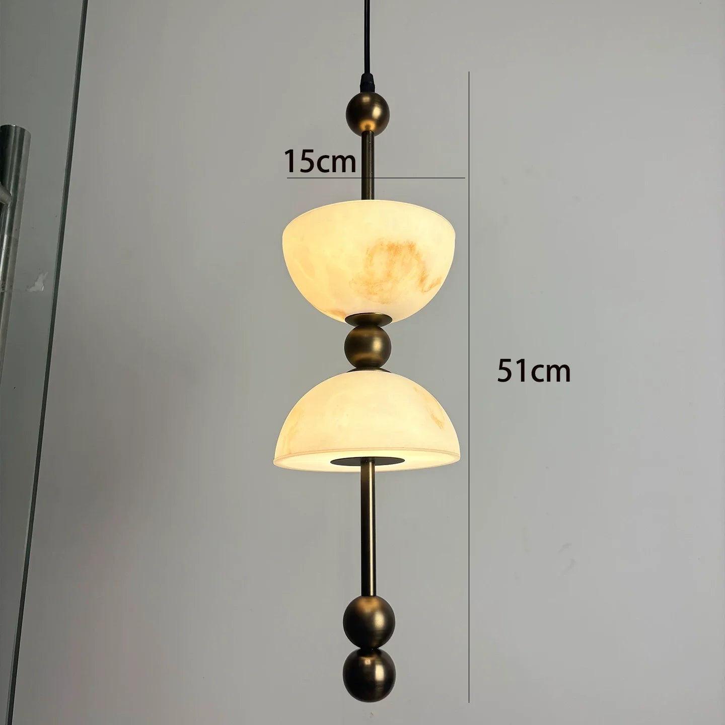 Alabaster & Marble Pendant Light – Nordic Modern for Dining Room, Bedroom, Kitchen Island | Thalia Line by Evenlyr