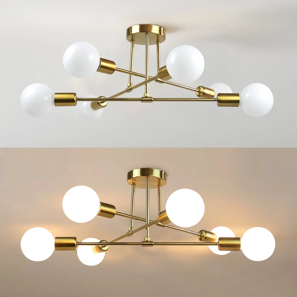 Metal Flush Mount Ceiling Light – Nordic Modern Dimmable LED for Bedroom, Living Room, Kitchen | Aviana Arc by Evenlyr