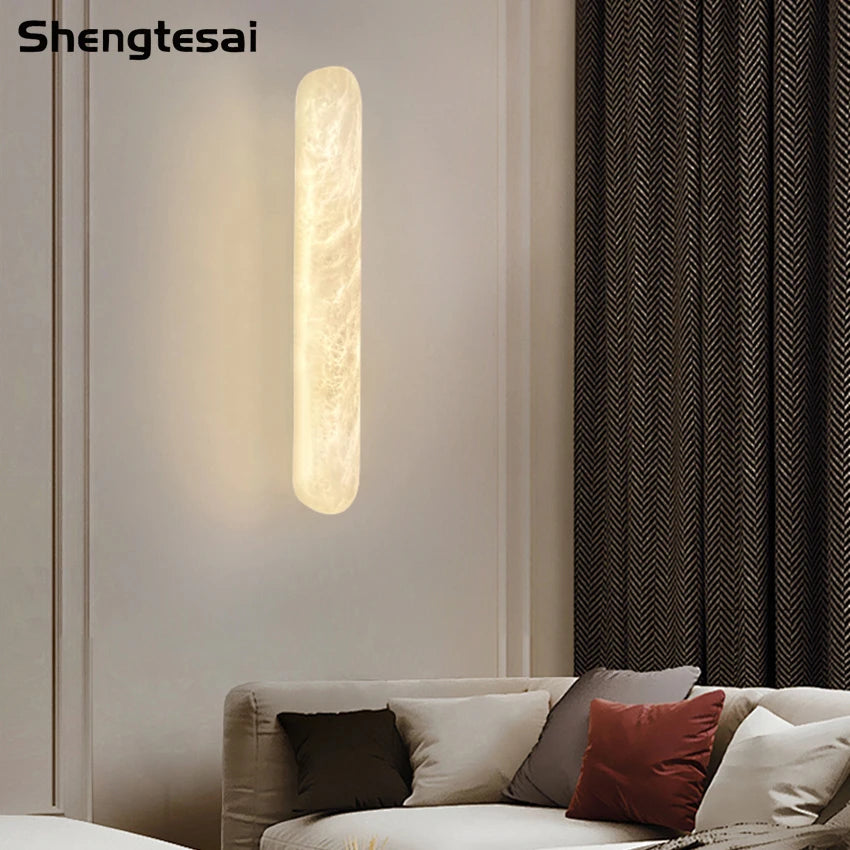 Kalix Contour Marble Wall Sconce – Designer Modern Marble Wall Sconces for Dining Room