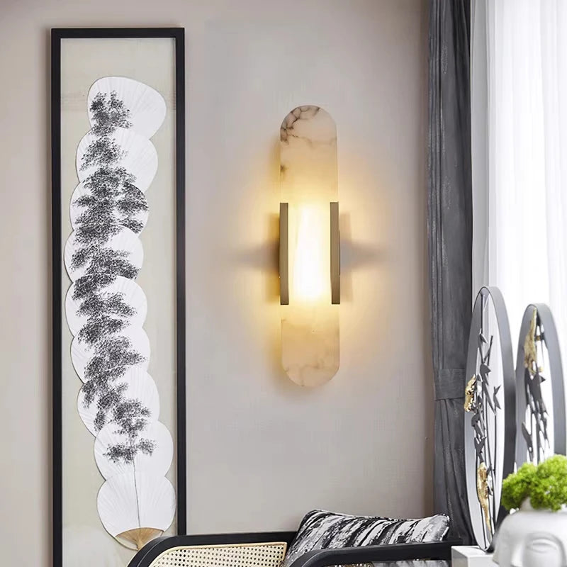 Kaia Ribbon Marble Wall Sconce – Nordic – product detail 2