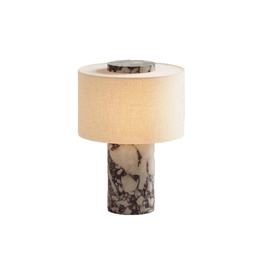 Marble & Fabric Table Lamp – Modern Minimalist Dimmable LED for Bedside, Desk & Office, Living Room | Ilyra Grove by Evenlyr
