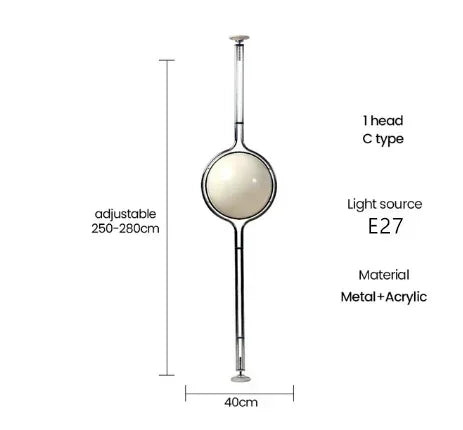 Oria Reed Acrylic Floor Lamp – Art Deco – product detail 8