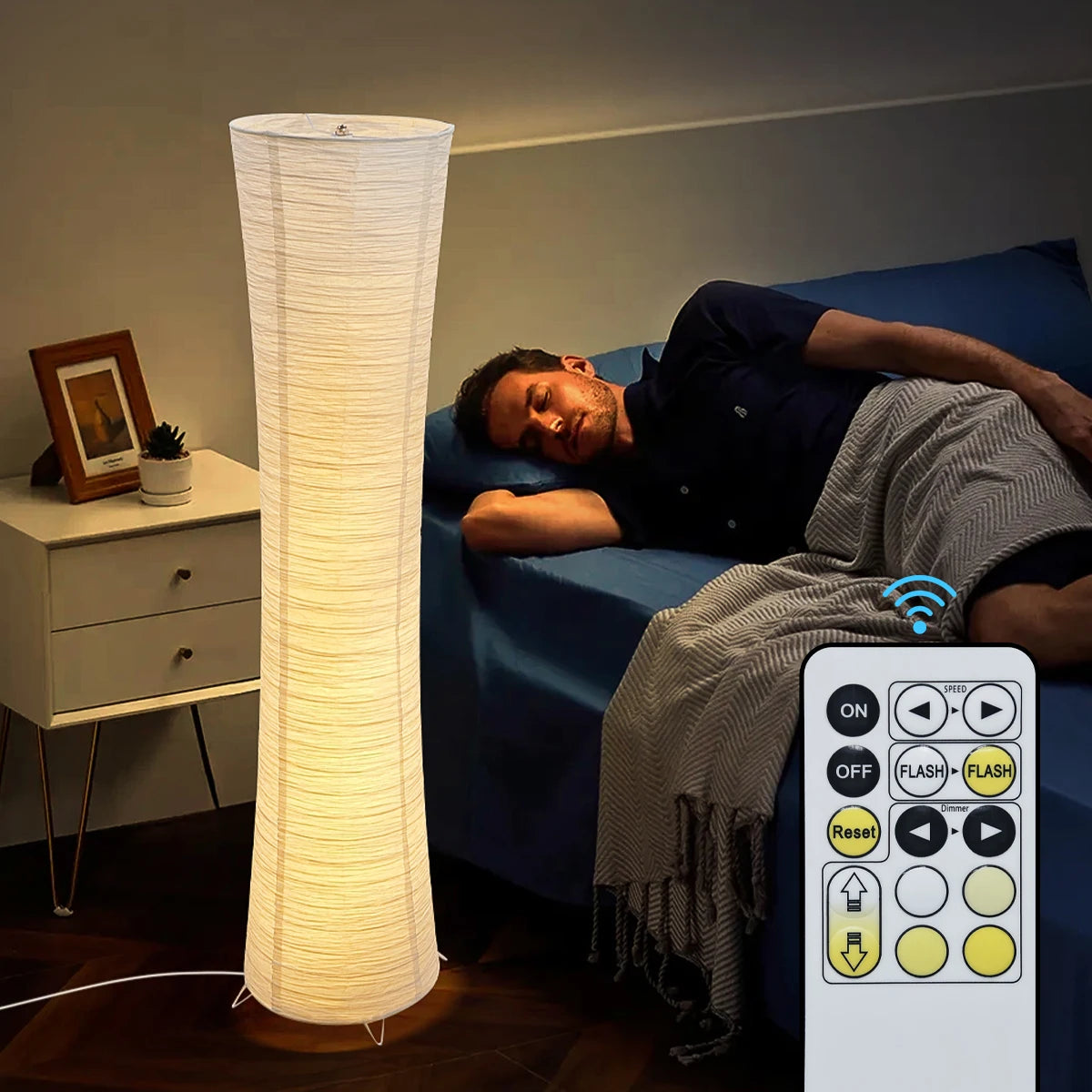 Ayla Orbit Paper Floor Lamp – Adjustable – product detail 5