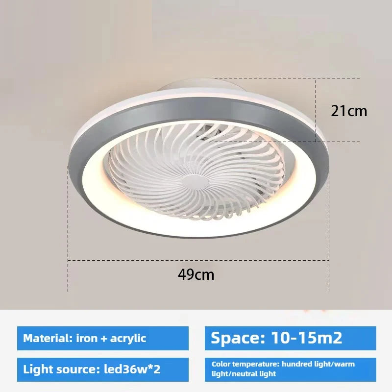 Caspian Enclosed Design Ceiling Fan with Light for Living Room – Remote Control – detail view 9