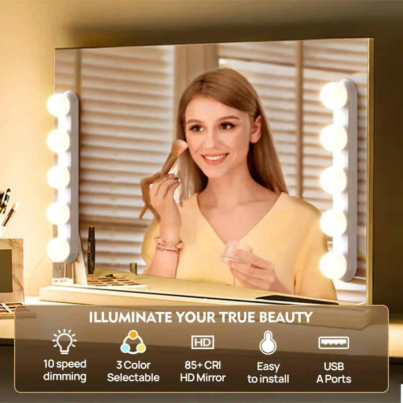 Quintara USB Vanity Mirror Light Bulbs – Adjustable Color Temperature