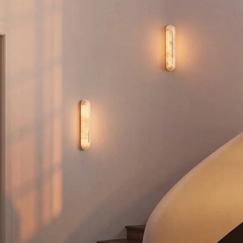 Thea Aura Natural Marble Wall Sconce – Dimmable – product detail 5
