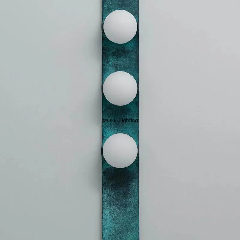 Glass Linear Wall Sconce – Wabi-Sabi Vintage Linear for Hallway & Entryway | Nerina Glow by Evenlyr