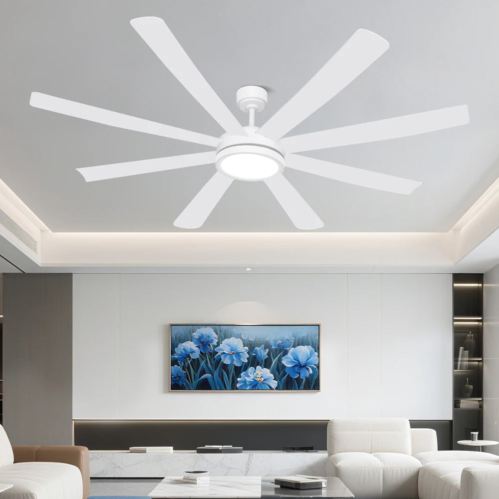 Liora 72-Inch Large-Diameter DC Ceiling Fan Light – Remote Control