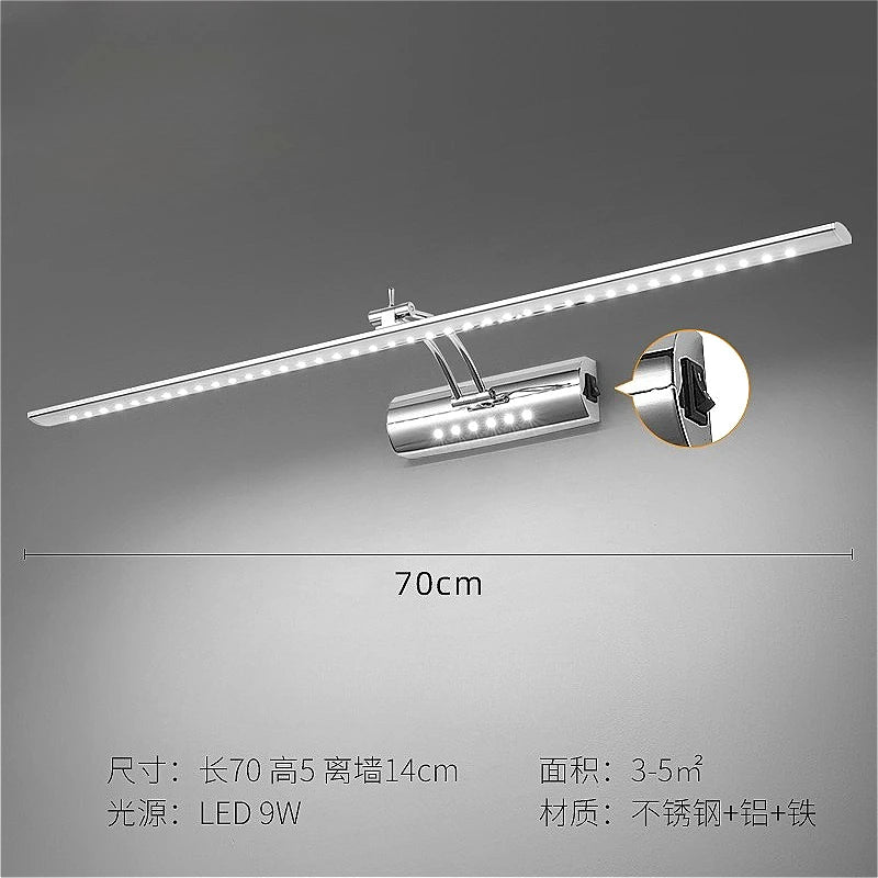 Palermo Swing-Arm LED Mirror Light – Stainless Steel