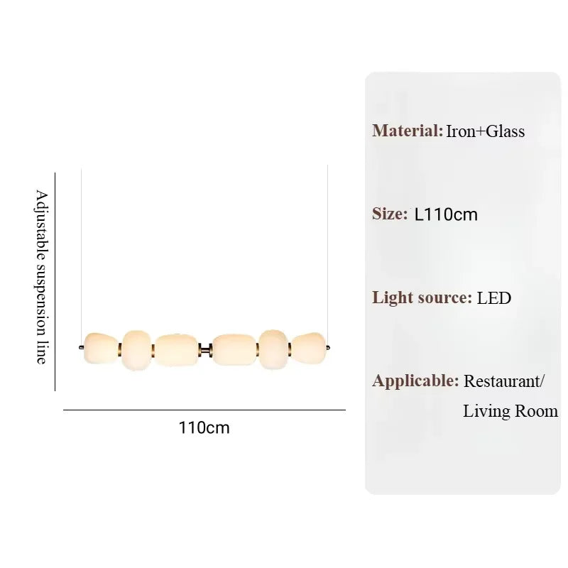 Liora Vault Glass Chandelier – Minimalist – product detail 8