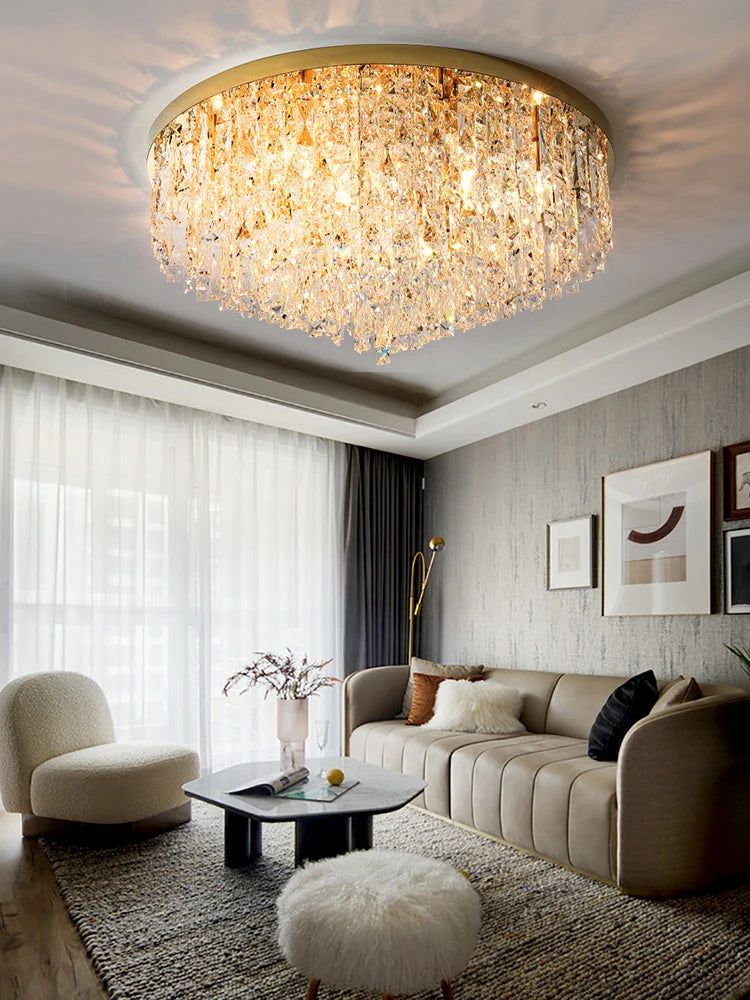 Galen Halo Sculptural Crystal Pendant Light – Modern Crystal Sculptural Pendant Lights