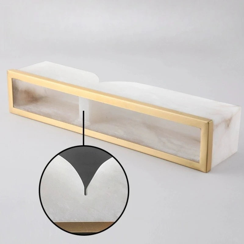 Linea Column Marble Wall Sconce – Minimalist – product detail 6
