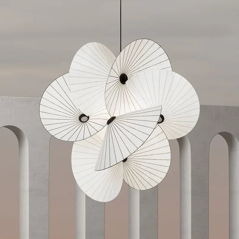Paper Chandelier – Modern Minimalist for Dining Room, Kitchen Island, Living Room | Lucienne Petal by Evenlyr