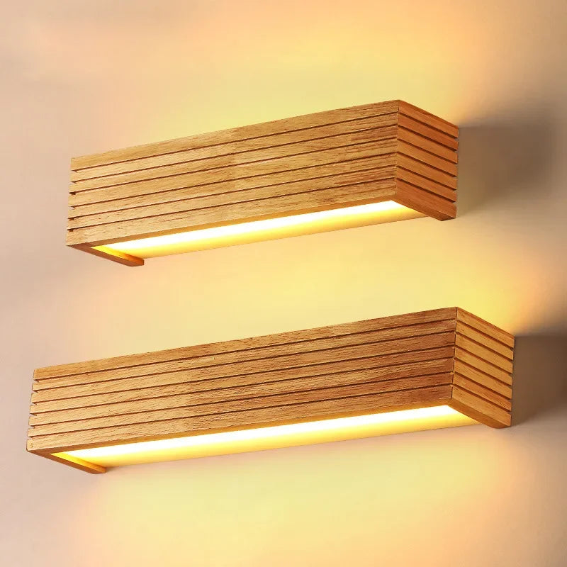 Wood LED Bathroom Vanity & Mirror Light – Modern LED for Bathroom | Aurelle Glow by Evenlyr