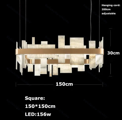 Orlena Dimmable Alabaster Linear Chandelier