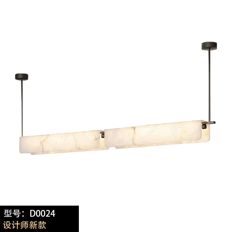 Alabaster & Marble Chandelier – Modern Minimalist for Dining Room, Kitchen Island, Living Room | Seraphine Line by Evenlyr