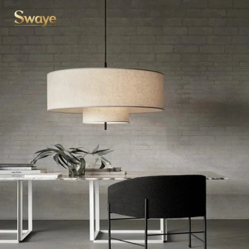 Fabric Chandelier – Wabi-Sabi Minimalist LED for Bedroom & Bedside | Elowen Dome by Evenlyr