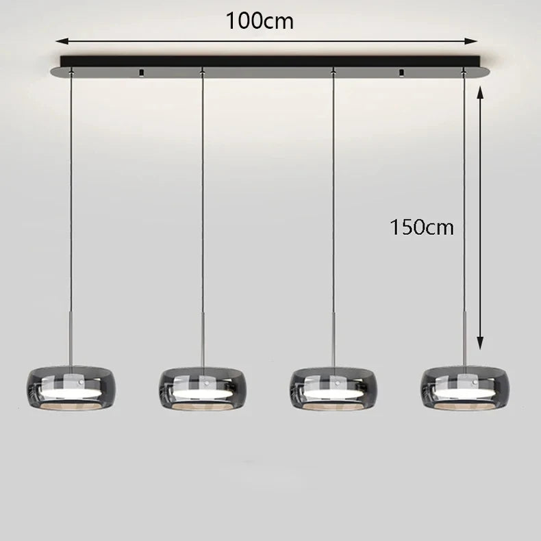 Vita Crescent Glass Chandelier – Remote Control – product detail 12