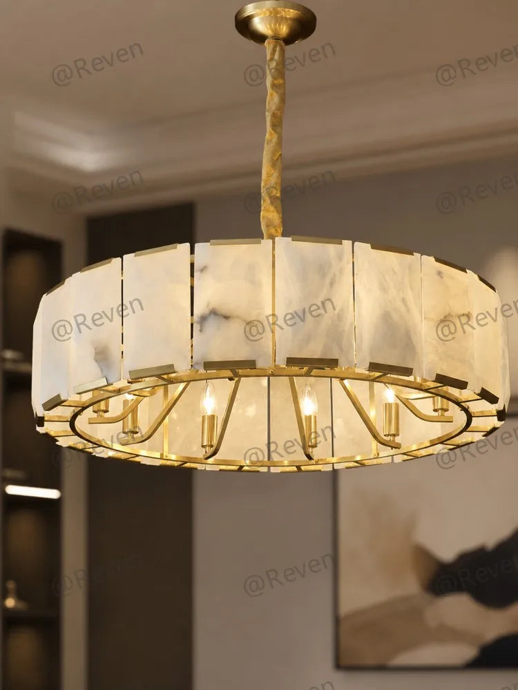 Sable Halo Alabaster Pendant Light – product view 4
