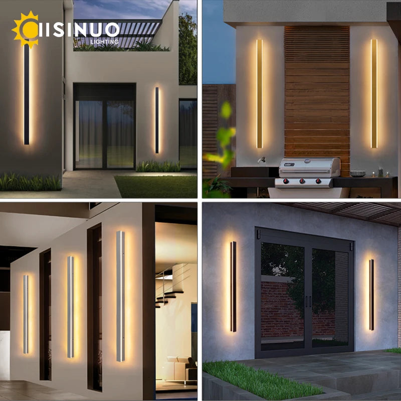 Kensley Linear Motion Sensor Outdoor Wall Light for Villa Exterior – IP65 – detail view 5