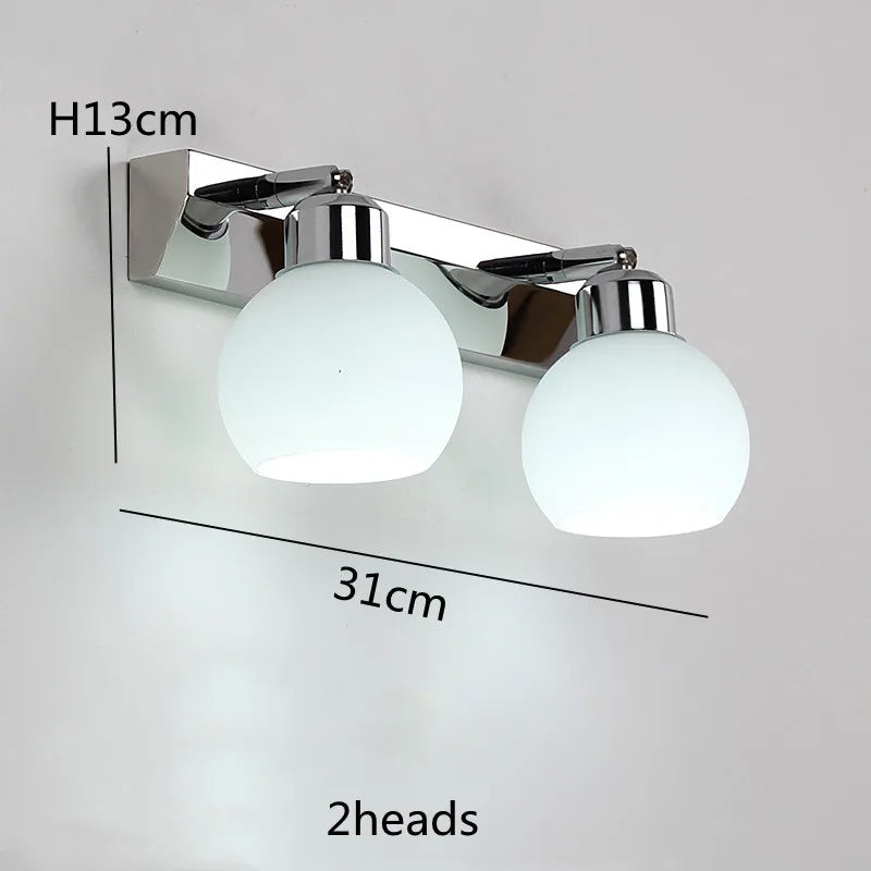 Helios Crystal LED Bathroom Mirror Light for Vanity Area – Stainless Steel