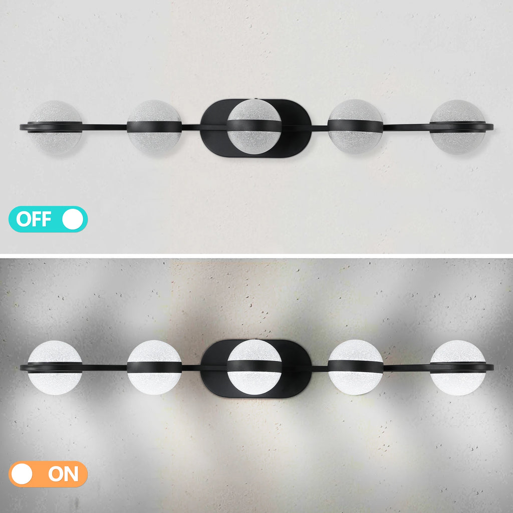 Metal LED Bathroom Vanity & Mirror Light – Minimalist LED for Bathroom | Calista Orbit by Evenlyr