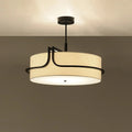 Fabric Round Pendant Light – Wabi-Sabi Nordic LED for Living Room, Dining Room & Kitchen | Elowen Line by Evenlyr