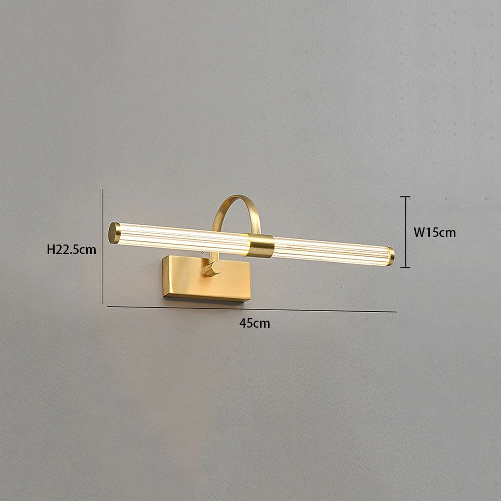 Copper Wall Sconce – Minimalist Modern LED for Bathroom, Bedroom & Bedside | Aurelle Veil by Evenlyr