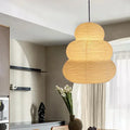 Rice Paper Chandelier – Wabi-Sabi Japanese Dimmable LED for Living Room, Dining Room, Foyer | Vivienne Cascade by Evenlyr