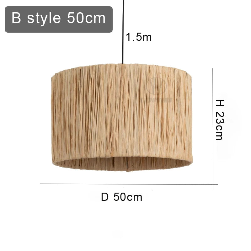 Rattan Chandelier – Organic Modern for Dining Room, Hotel Lobby, Bedroom | Vesper Dome by Evenlyr
