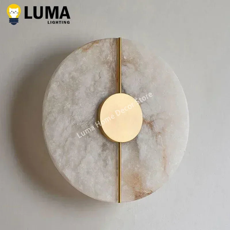Tivoli Natural Marble and Copper Wall Sconce – Luxury – product view