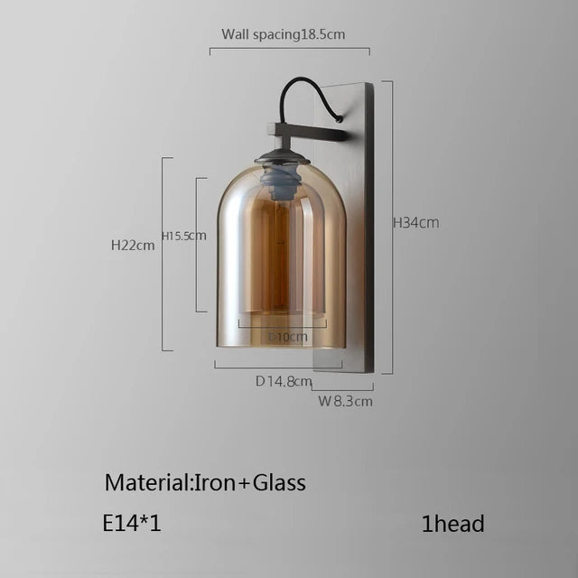 Quintara Long Copper and Glass Chandelier for Staircase – detail view 11
