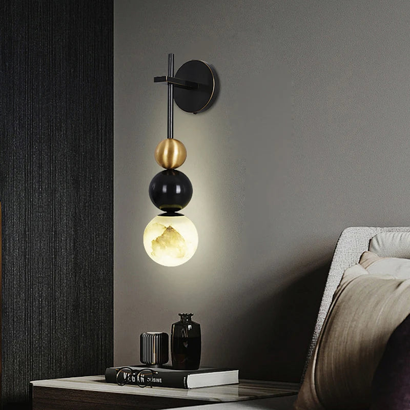 Helian Halo Marble Wall Sconce – product view 4