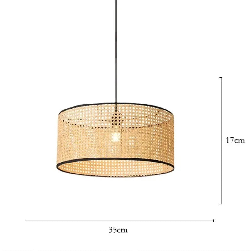 Palermo Bamboo Rattan Chandelier for Dining Room – Vintage