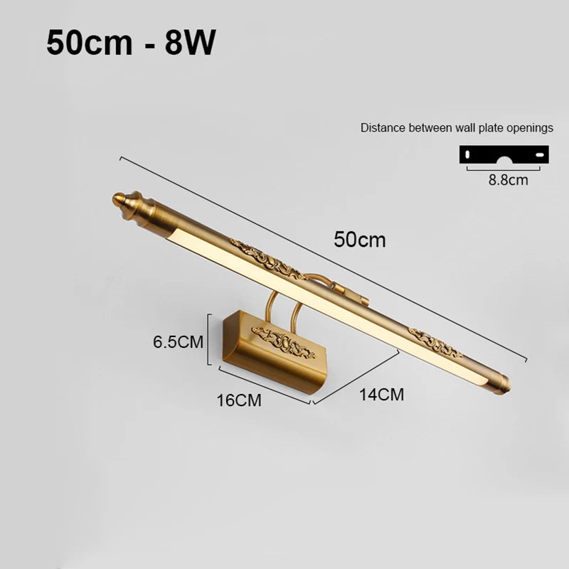 Metal LED Bathroom Vanity & Mirror Light – Vintage for Bathroom, Bedroom & Bedside | Isola Dome by Evenlyr