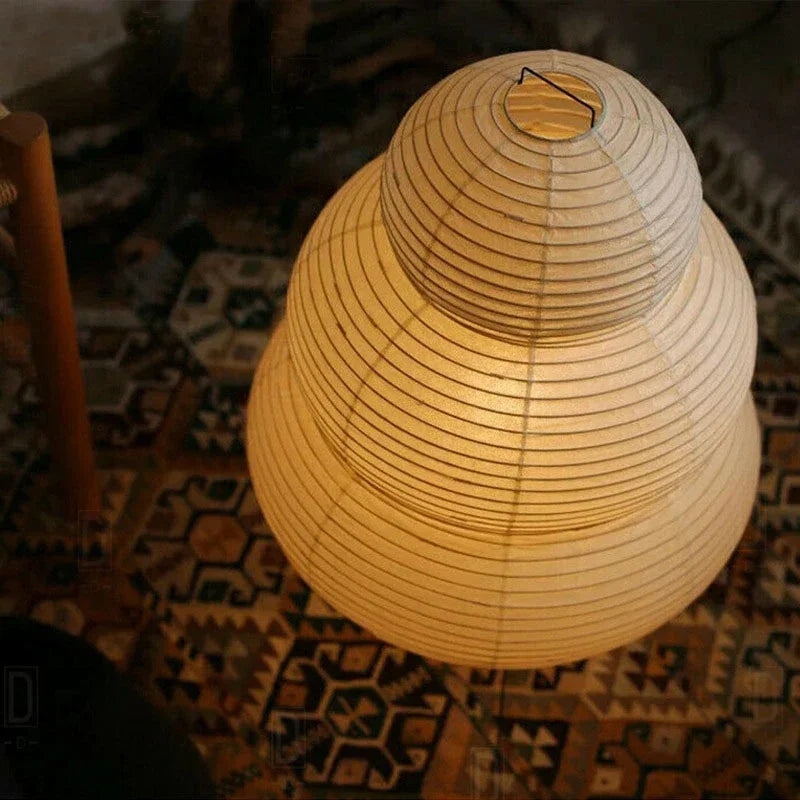 Rice Paper & Glass Table Lamp – Wabi-Sabi Japanese for Bedside, Restaurant Table, Desk & Office | Vivienne Petal by Evenlyr