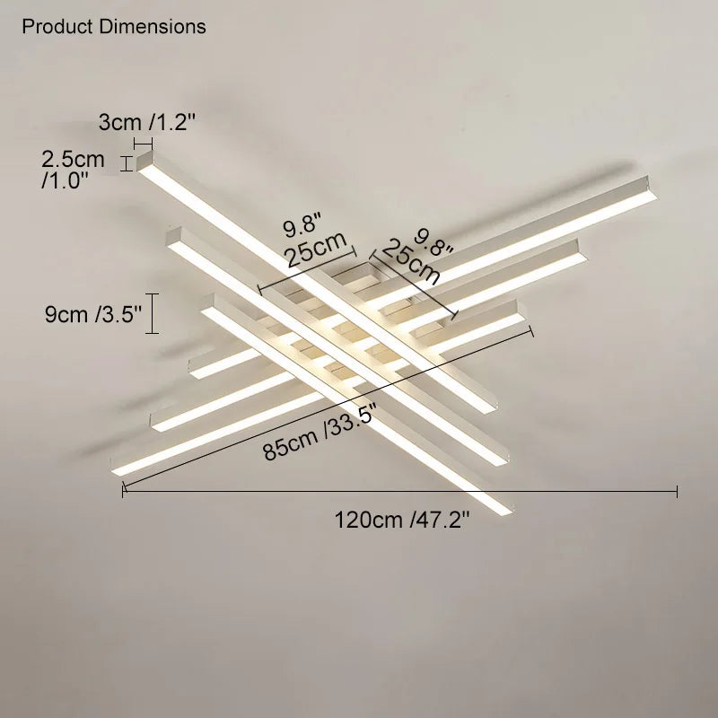 Metal Chandelier – Modern LED for Bedroom & Bedside, Living Room | Virelle Line by Evenlyr
