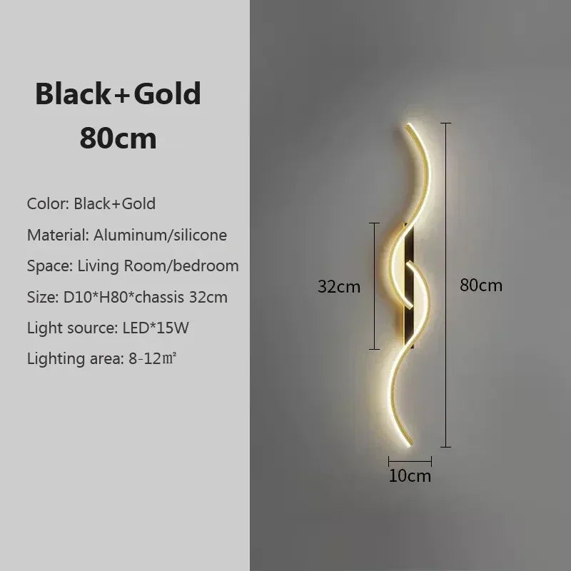 Metal Linear Wall Sconce – Minimalist Modern LED Linear for Bedroom & Bedside, Living Room | Aurelle Orbit by Evenlyr