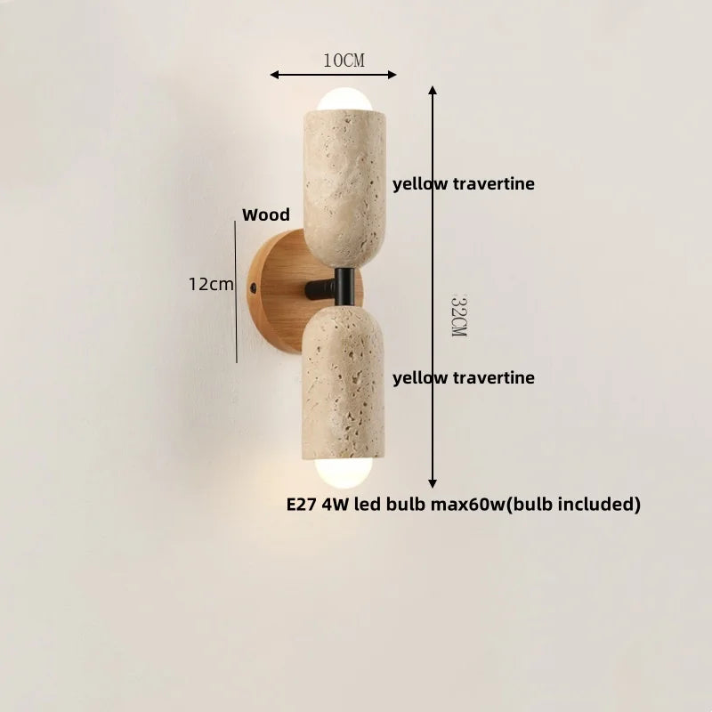 Evren Veil Travertine Wall Sconce – product view 16
